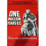 Studio canal Film posters undistributed "One Million Years B.C 1966" one sheet poster 27cm x 40cm