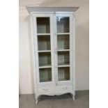 A French style three shelf cabinet with drawer under (H205cm W105cm D42cm)