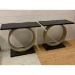 A pair of contemporary OKA Magicus side tables height 61 30 x 70