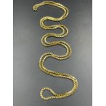 A box style gold necklace, marked 333 (Approximate Total Weight 33.6g)