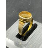 An antique Citrine ring (Stone size 13mm x 9mm approximate) Size Y