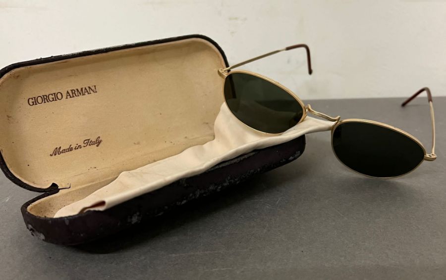 A pair of vintage Giorgio Armani sunglasses