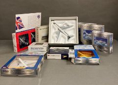 A selection of boxed collectable models of airliners to include British Airways, Pan Am and BOAC