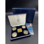 Royal Mint 2002 Manchester Commonwealth Games silver proof coin quartet of £2 GBP, together with a