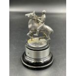 A silver Polo trophy Approximately 10cm tall, 'Salisbury Polo Club Charity Trophy. Hallmarked for