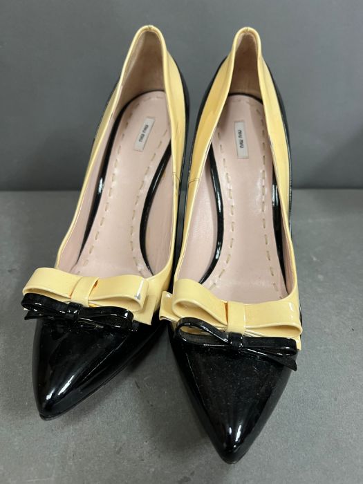 Black and cream Miu Miu heels size 41 - Image 3 of 5