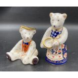 Two boxed Royal Crown Derby paperweights, Teddy Bear Cook and Graduate Bear