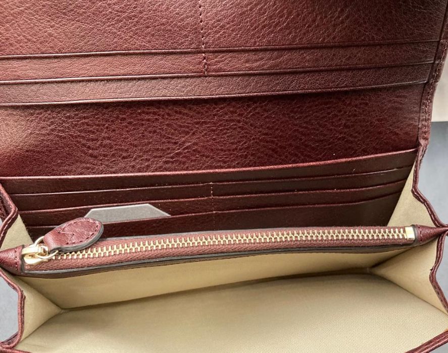 A boxed Mulberry continental ladies wallet/purse in oxblood - Image 3 of 4