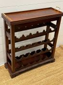 A wine rack with butlers tray to top H61cm W74cm D27cm