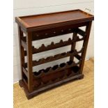 A wine rack with butlers tray to top H61cm W74cm D27cm