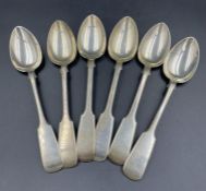 A set of six Victorian hallmarked silver teaspoons by Josiah Williams & Co for Exeter 1879 (