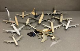 A selection of Diecast and plastic collectable model airliners to include BA and British Midlands