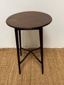 A mahogany circular side table (H72cm Dia46cm)