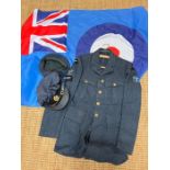 A RAF jacket and flag