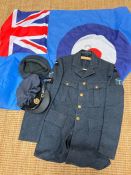 A RAF jacket and flag