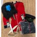 An Irish guards uniform items (some replica)