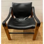 Arkana black safari chair by Maurice Burke