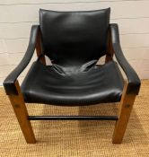 Arkana black safari chair by Maurice Burke