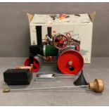 A boxed Mamod model steam roller