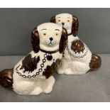 A pair of Staffordshire dogs