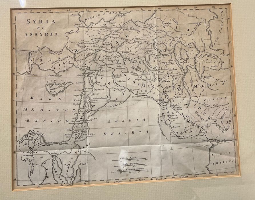 A framed map of Syria - Image 4 of 4