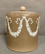 A wedgewood Jasperware stilton dome in brown