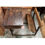 A Victorian children's school desk