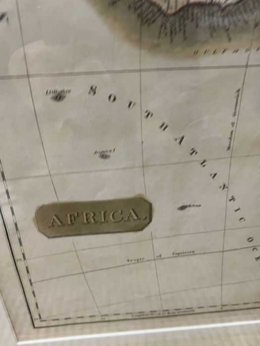 A framed map of Africa - Image 3 of 6