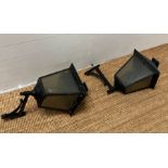 Two outside wall lanterns (H56cm)