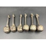 A set of six Silea silver items marked 950