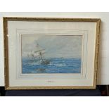 Henry Branston Freer (1876-1947) maritime watercolour 'Rescued' (33cm x 21cm)