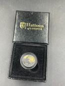 Victoria Cross Quarter Gold Sovereign 2018 Hattons of London Box uncirculated