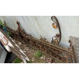Reclaimed metal scrolling iron work panels (W270cm X 2 W440cm X1)