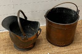 A cooper bucket and scuttle