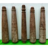 Five reclaimed wooden pillars (H160cm highest)