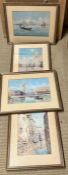 A set of four watercolours of Venetian views, attributed to F Silvani 1823-1899