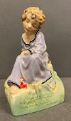 A rare Royal Doulton "The Little Land" 1900-1925 by Ceramic artist Harry Tittensor (H19cm)