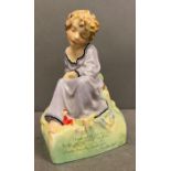 A rare Royal Doulton "The Little Land" 1900-1925 by Ceramic artist Harry Tittensor (H19cm)