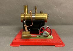 A Mamod static steam engine