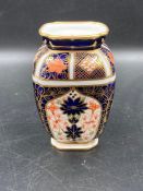 A small Royal Crown Derby rectangular vase