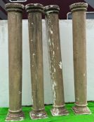 Four plaster reclaimed columns (H250cm)