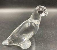 A Baccarat crystal parrot