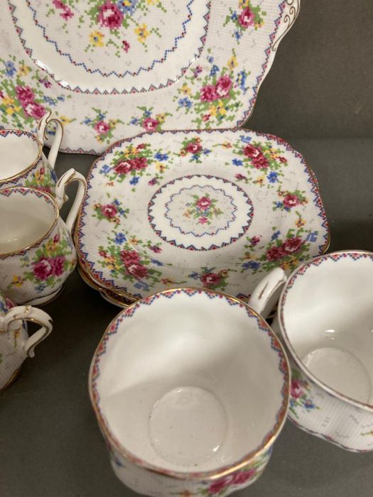 A part Royal Albert bone china Petit Point tea and coffee service - Image 5 of 6