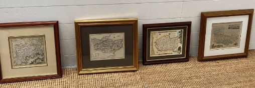 Four maps, La France, Kent and two others