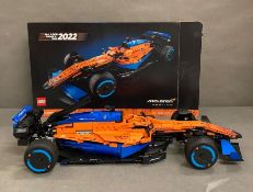 A Lego Technic 2022 McLaren Formula One car
