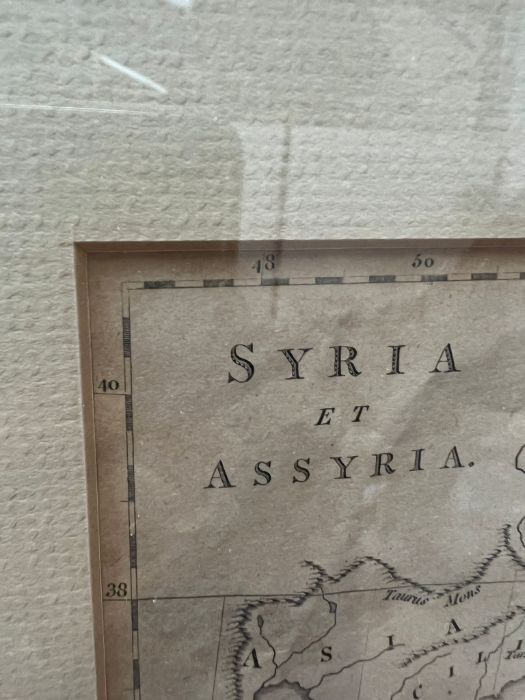 A framed map of Syria - Image 3 of 4