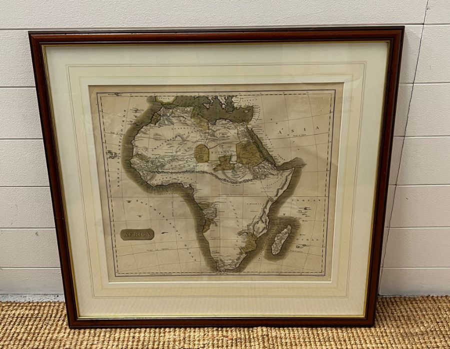 A framed map of Africa