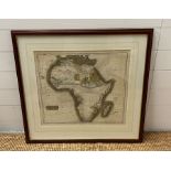 A framed map of Africa
