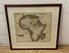 A framed map of Africa