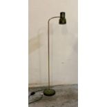 A Mid Century floor lamp in green and gold